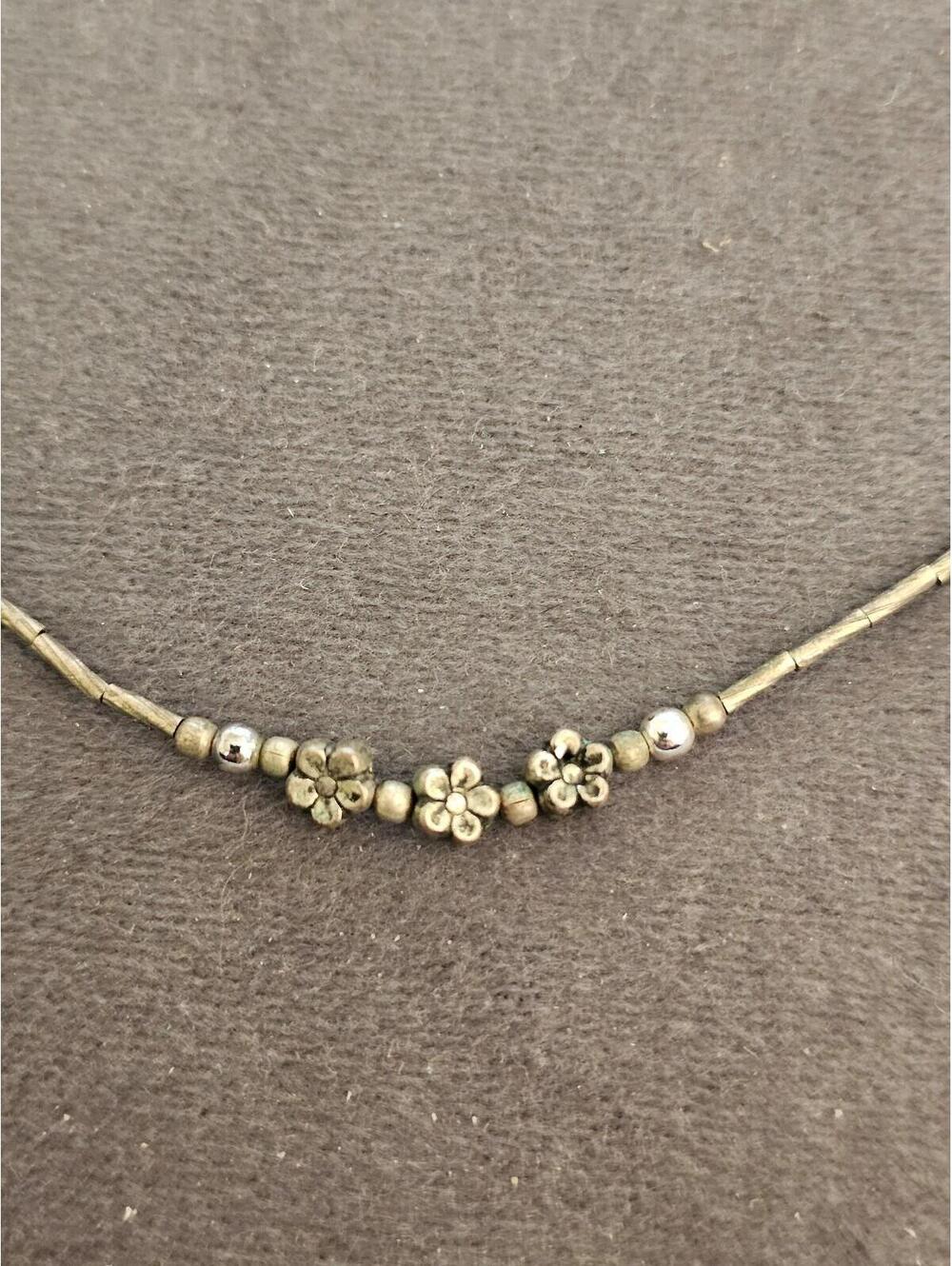 Silver Beaded Necklace